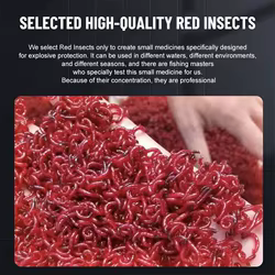 Atractante líquido con aroma natural a gusano rojo para peces