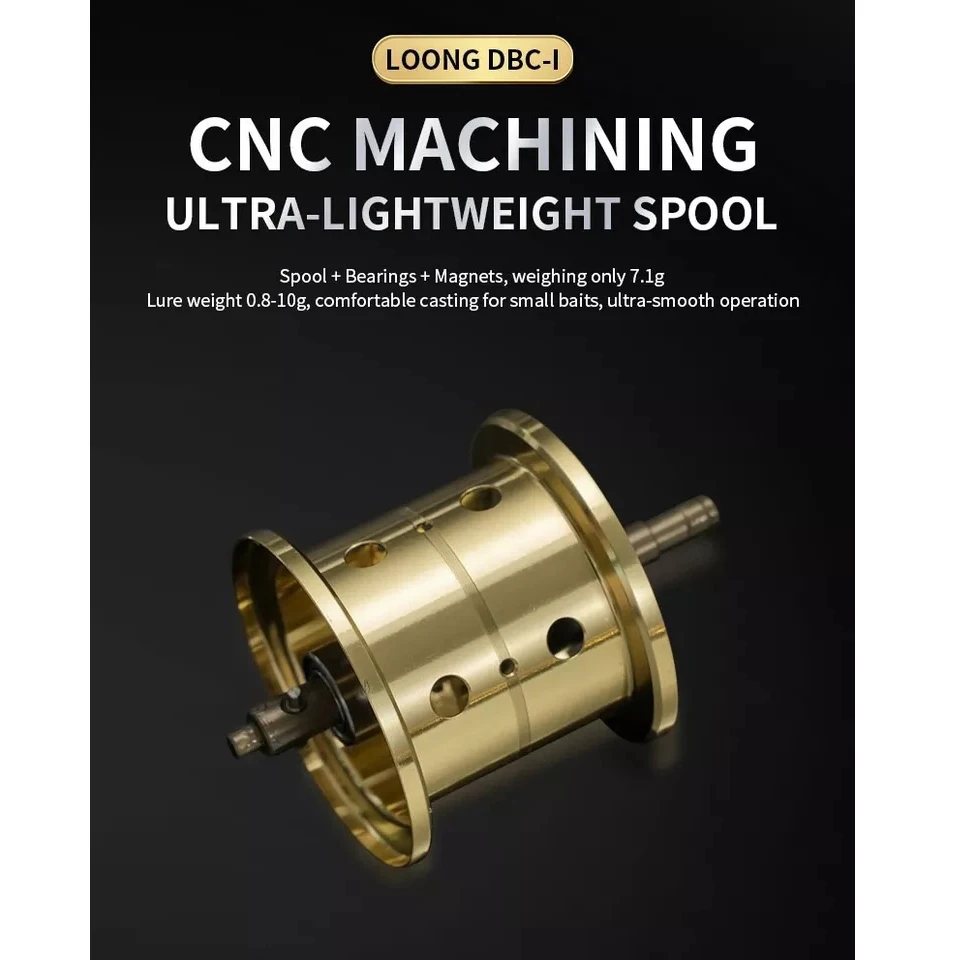 LOONGZE B50/51DBC-1 carrete ultraligero BFS electromagnético metálico - imagen 2