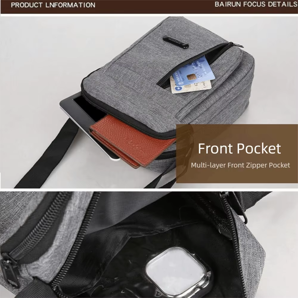 Bandolera de lona para hombre – Gran capacidad y correa ajustable - imagen 3