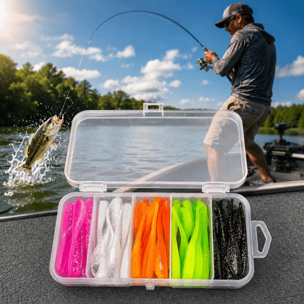 Señuelos blandos de PVC para crappie con natación y vinilo - imagen 4