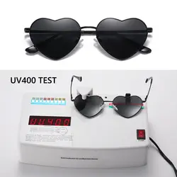 Gafas de sol vintage UV400 con forma de corazón para mujer