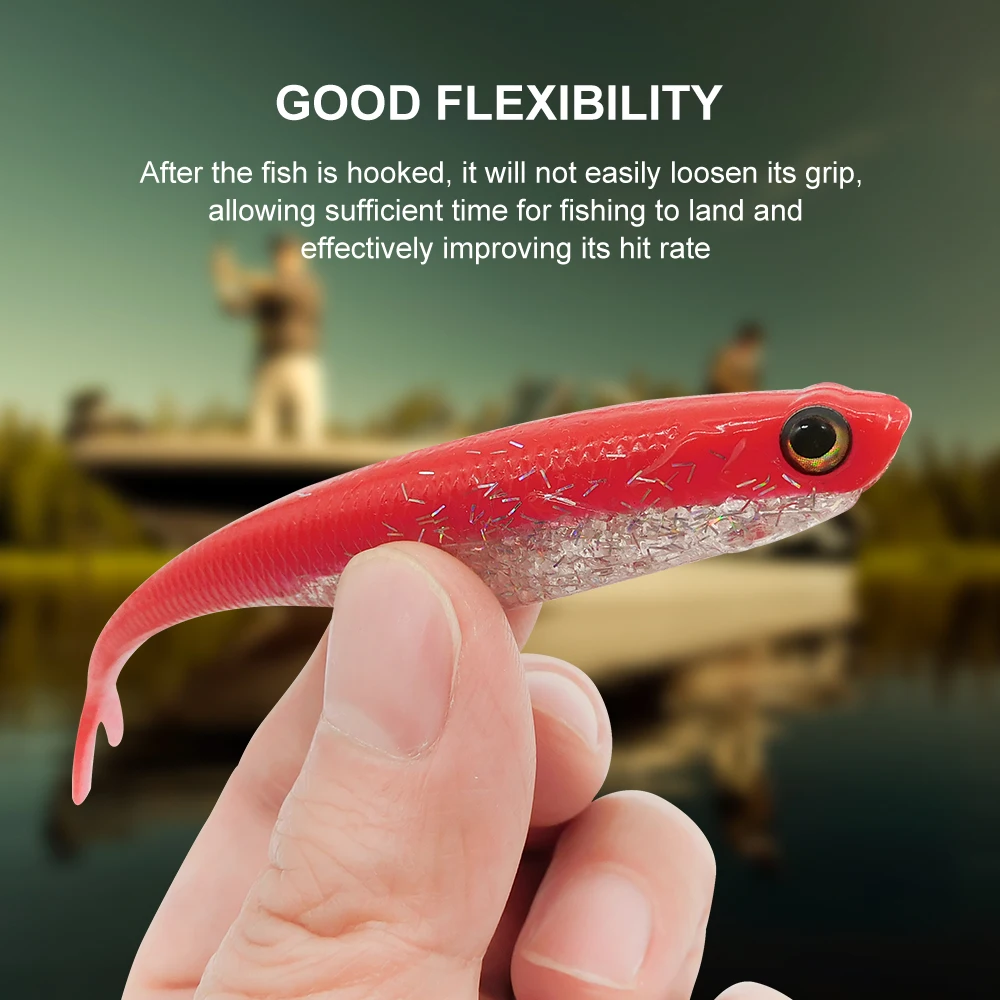 ESFISHING Real Shad 130mm Señuelo silicona cola horquilla para lucio - imagen 3