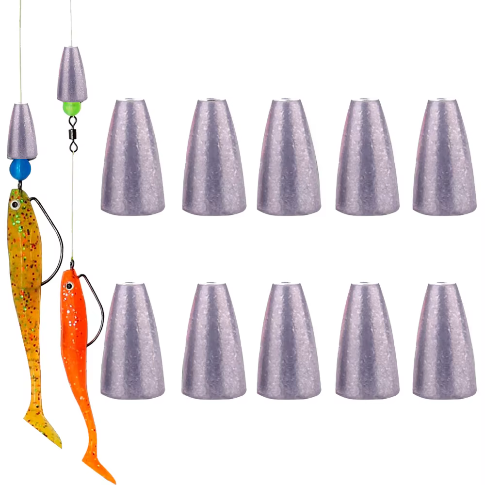 Pesas tipo bala para aparejo Texas – Plomada deslizante de pesca - imagen 2
