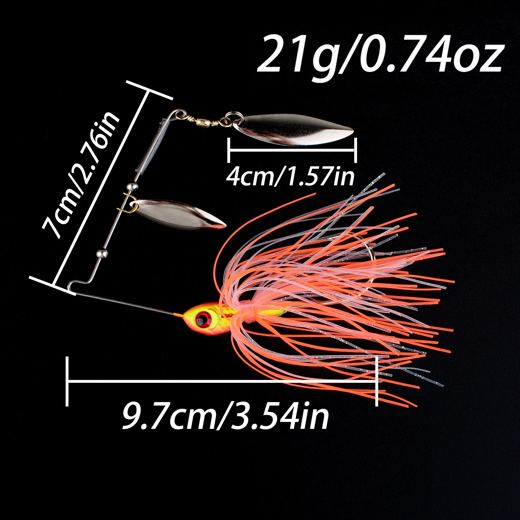 Chatterbait para lubina y lucio con cuchilla tipo blade jig danzante - imagen 2