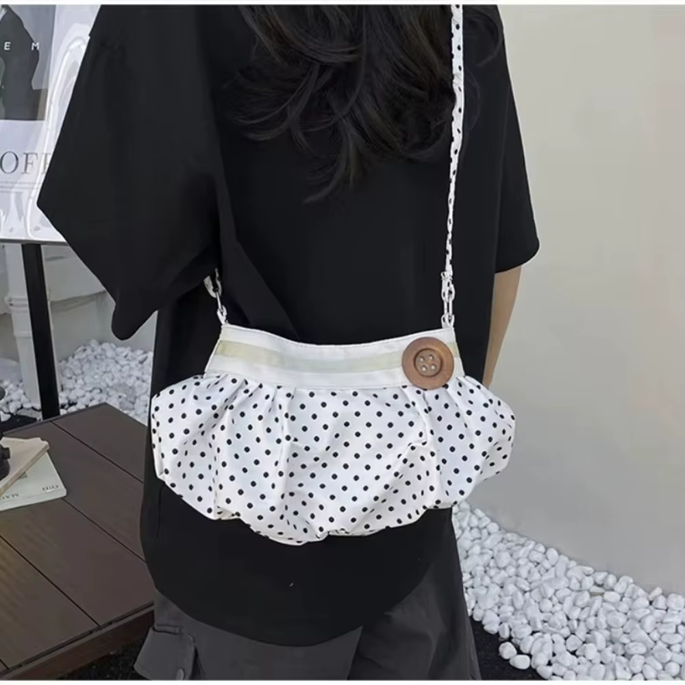 Bolso Casual de Hombro con Puntos y Botones Madera – Correa Ajustable - imagen 2