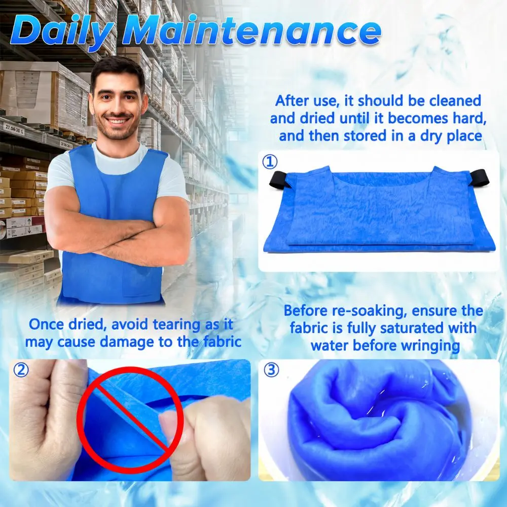 Chaleco refrigerante activado por agua evaporativo reutilizable - imagen 4