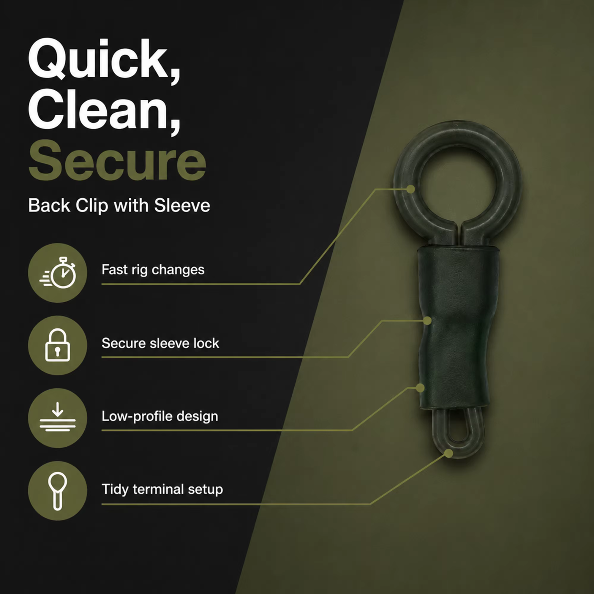 9KM Clips de plomo para carpfishing anti-espanto - imagen 4