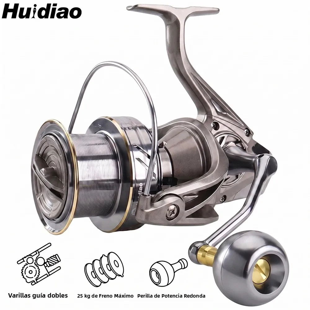 Huidiao KNIGHT ST Carrete de Surfcasting giratorio para grandes capturas