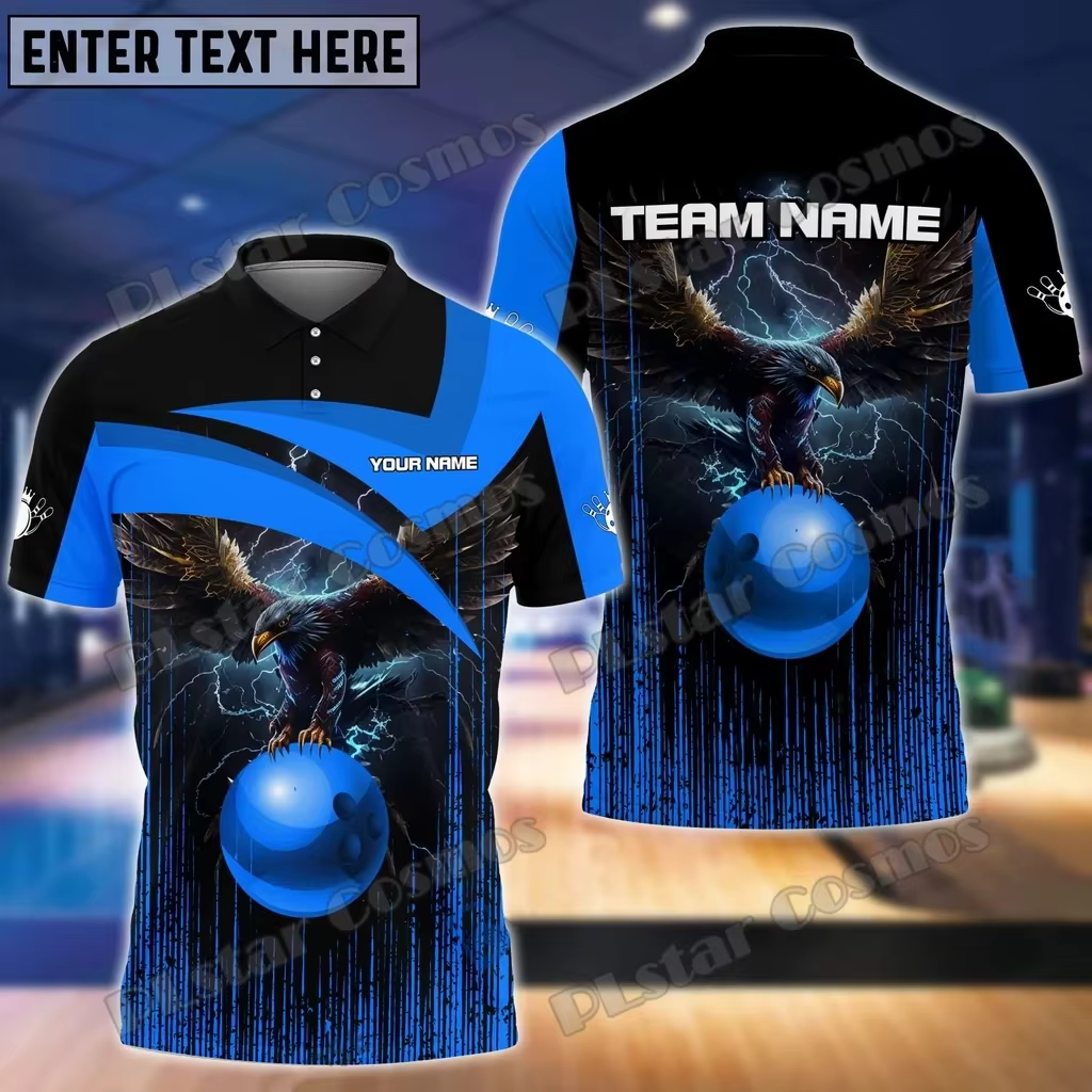Polo Premium PLP56 Bowling & Pins – Estampado 3D Eagle personalizable