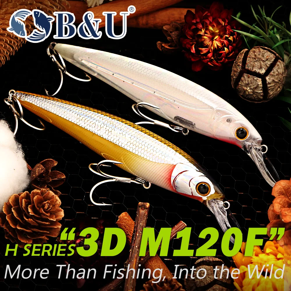 Señuelos Flotantes Jerkbait B&U con anzuelos BKK para agua salada - imagen 4