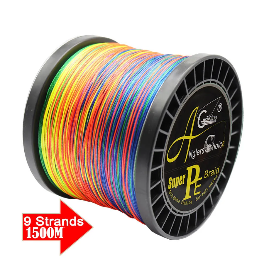 Trenzada 9 hebras multicolor para pesca de carpa alta resistencia - imagen 2