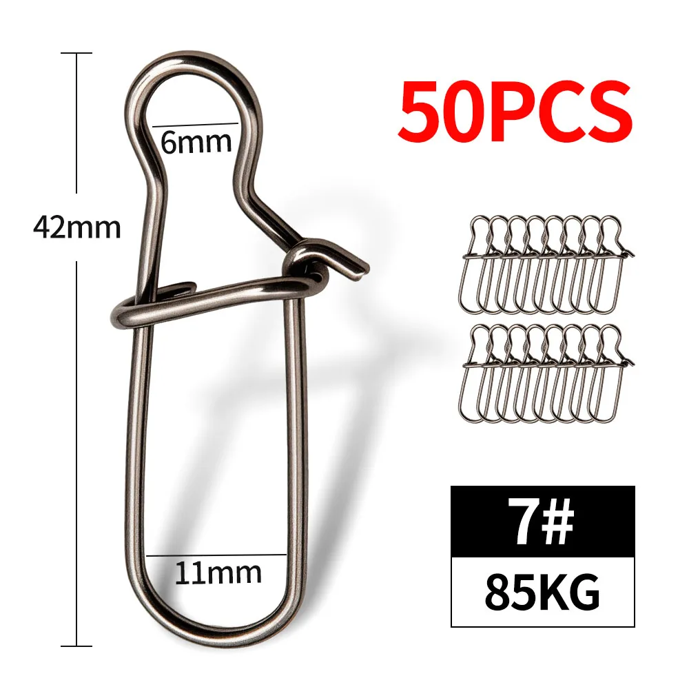 ESFISHING Broches Fastlock de acero – Conectores de seguridad para pesca