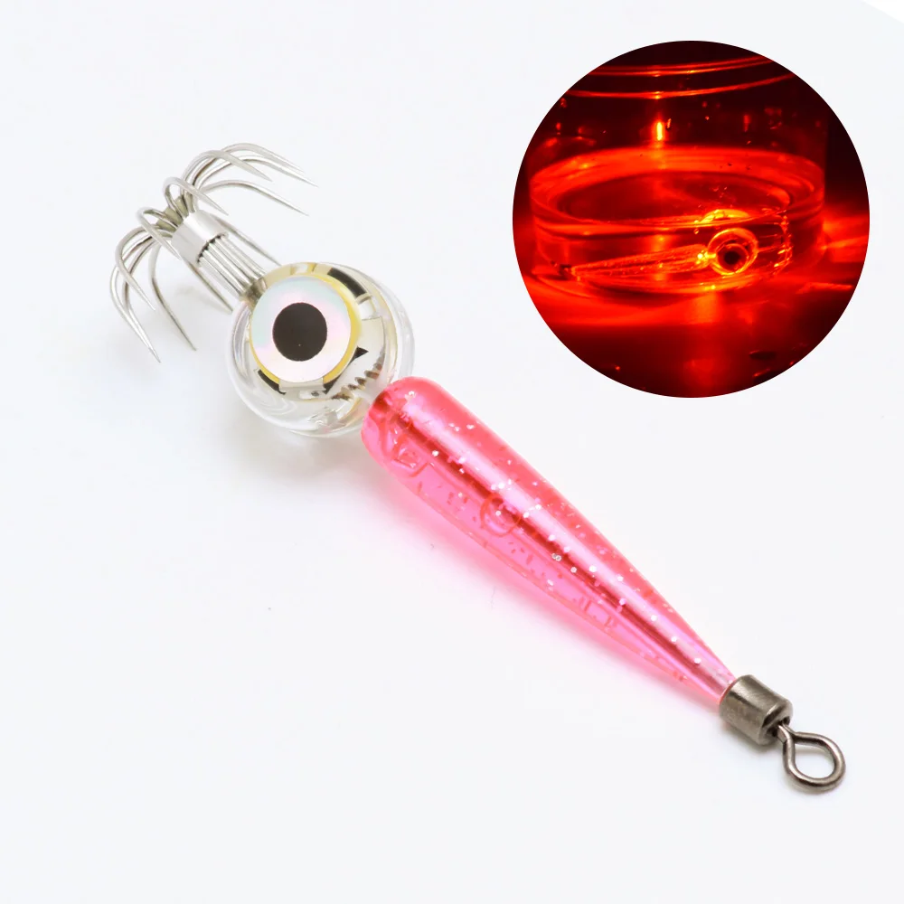 Señuelo calamar LED con anzuelo luminoso para pesca nocturna - imagen 2