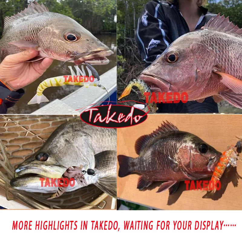 TAKEDO Live Shrimp LV01A – Señuelo de gambas suave para lubina - imagen 4
