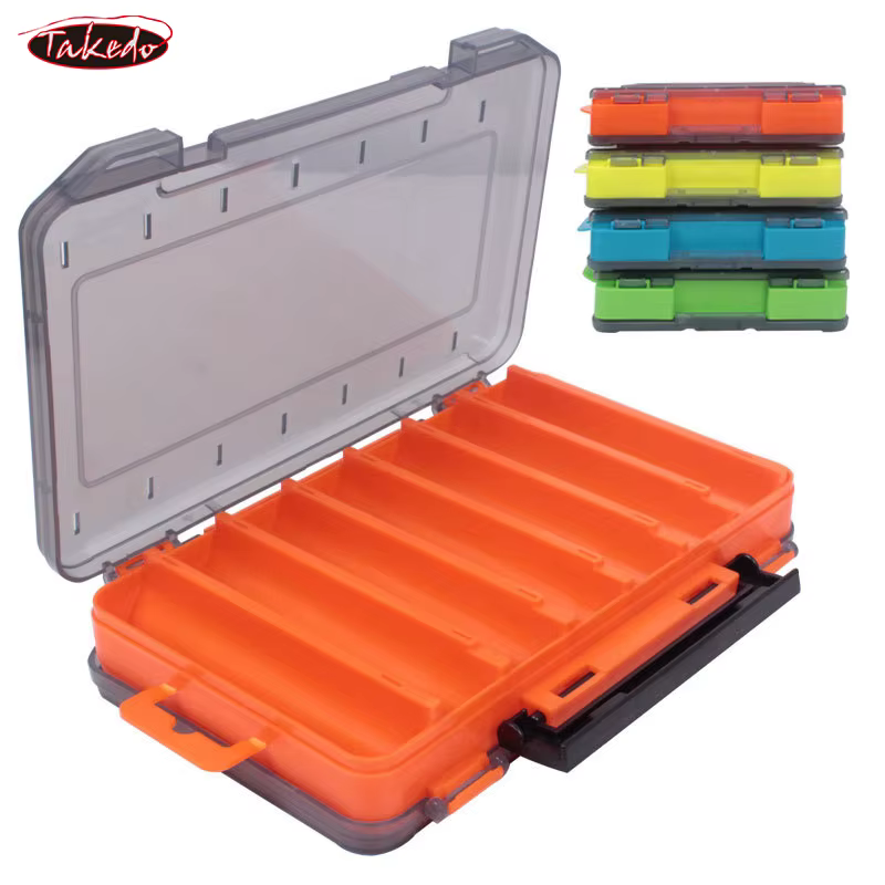 Organizador de señuelos TAKEDO JYL03 – Caja impermeable 2 departamentos para carpa
