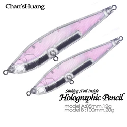 Chan'sHuang Sinkers Lápiz hundimiento – Holográfico para pesca