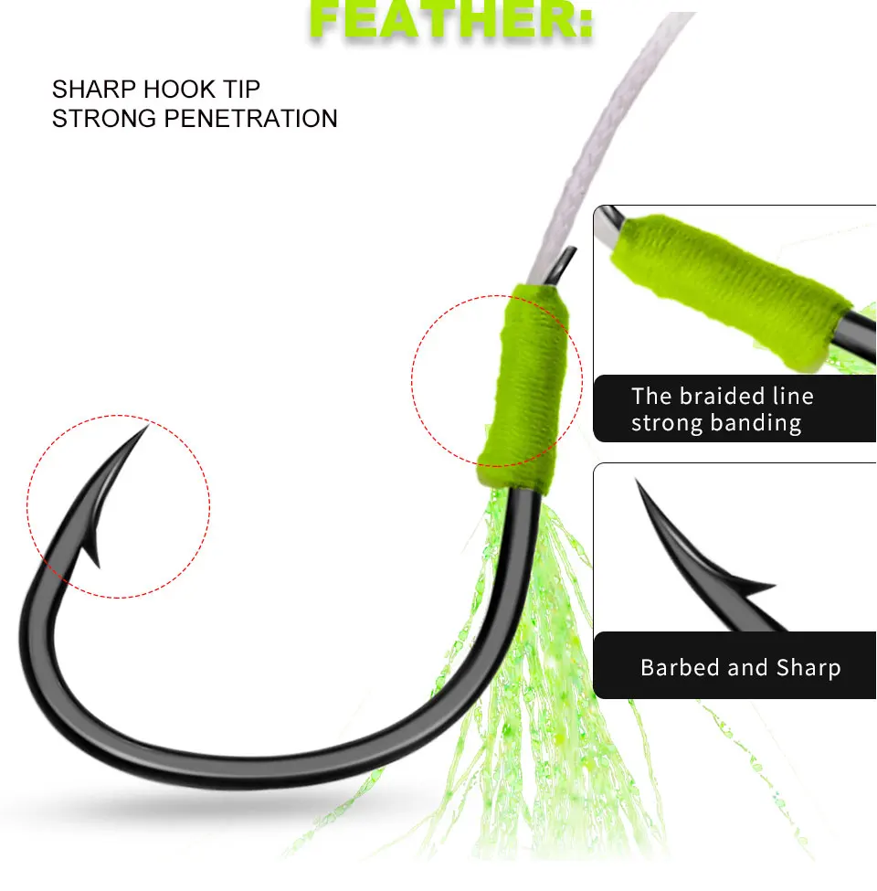 Pluma luminosa integrada para atraer peces