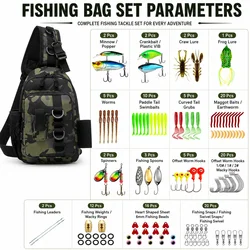 Set de pesca Thornsline con señuelos, anzuelos y spinners para agua