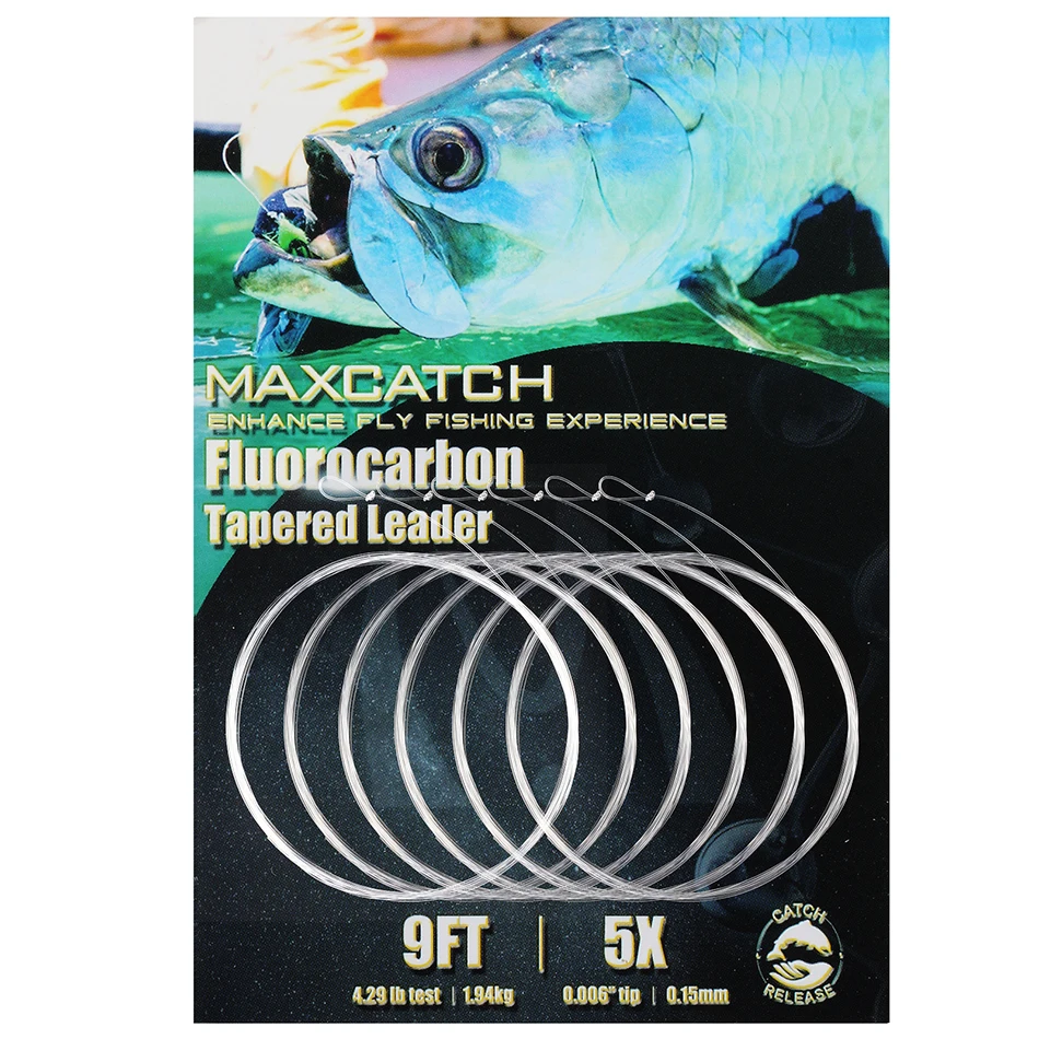 Línea de fluorocarbono líder MAXIMUMCATCH con bucles transparente - imagen 3