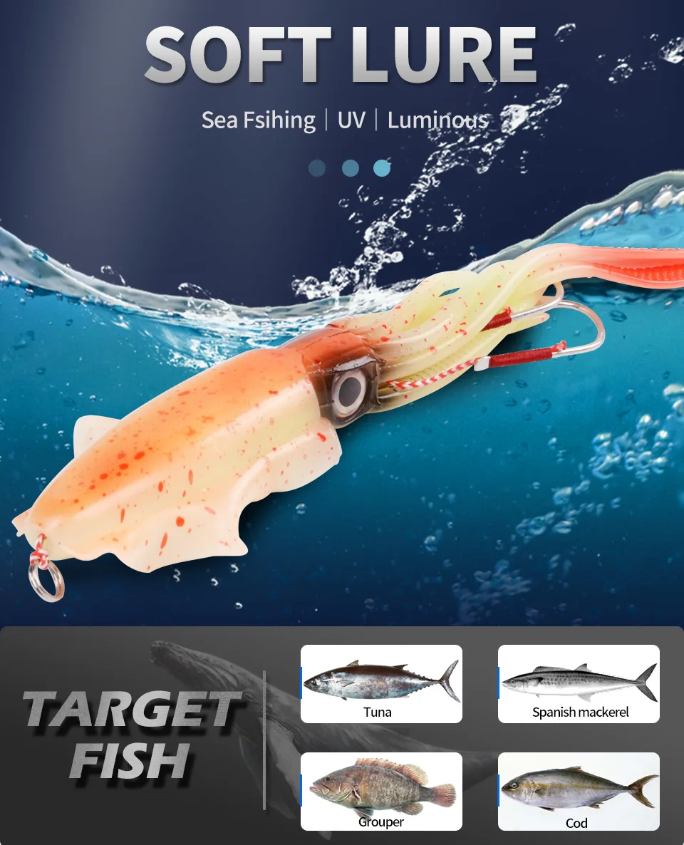 Señuelo de calamar UV ZUKIBO vista frontal