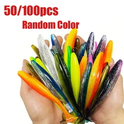 Señuelos blandos cola T doble color – pesca dulce y salada