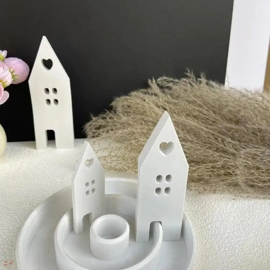 Molde de silicona mini casa para resina, velas y adornos - imagen 3