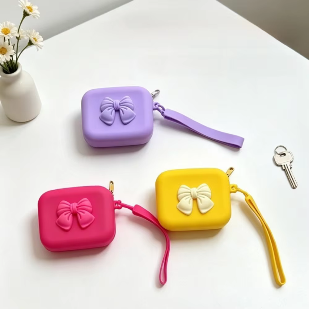 Monedero impermeable de silicona con cordón y diseño floral - imagen 5