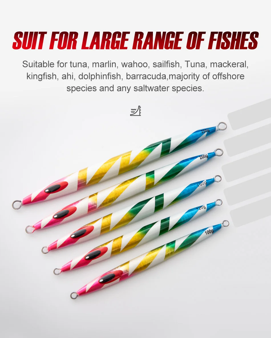 Señuelo duro estilo jig para pesca marina