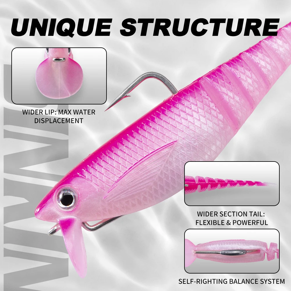 Señuelo shad blando Hunthouse Section-X para lubina - imagen 4