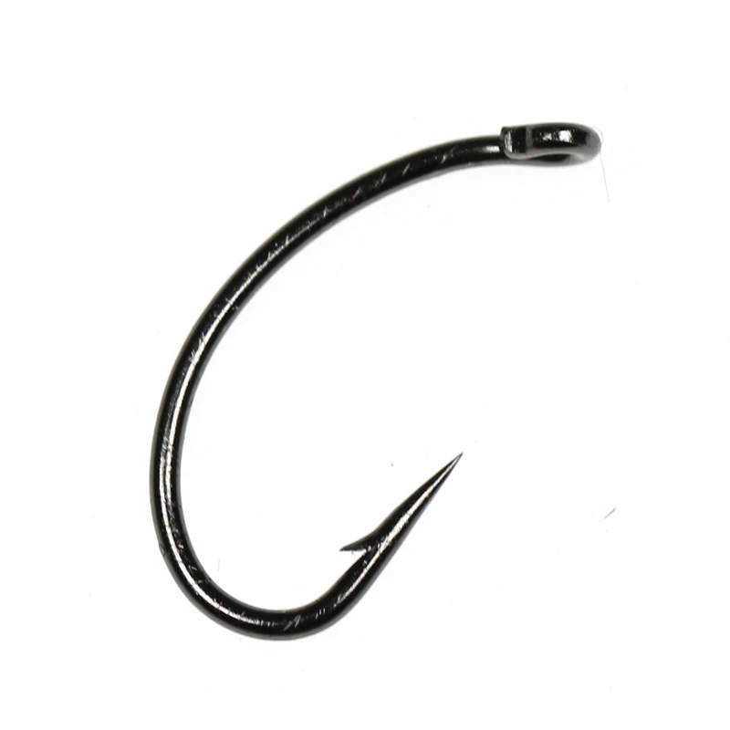 Anzuelos curvos Bimoo acero al carbono para pesca de mosca y ninfa - imagen 3