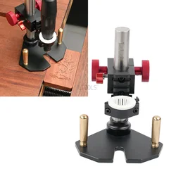 Soporte para taladro de grabado ajustable con base auxiliar y escala
