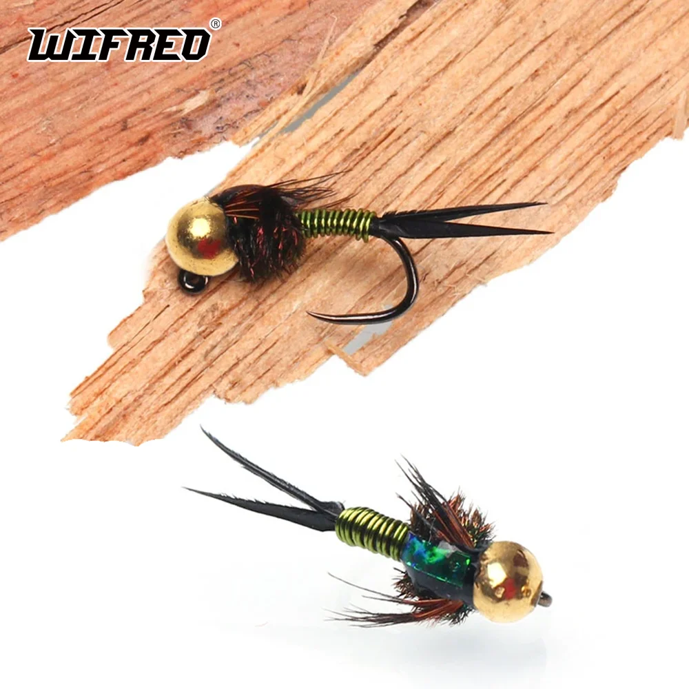 Jig Bead Head cobre Wifreo sin púas para ninfa y trucha - imagen 3
