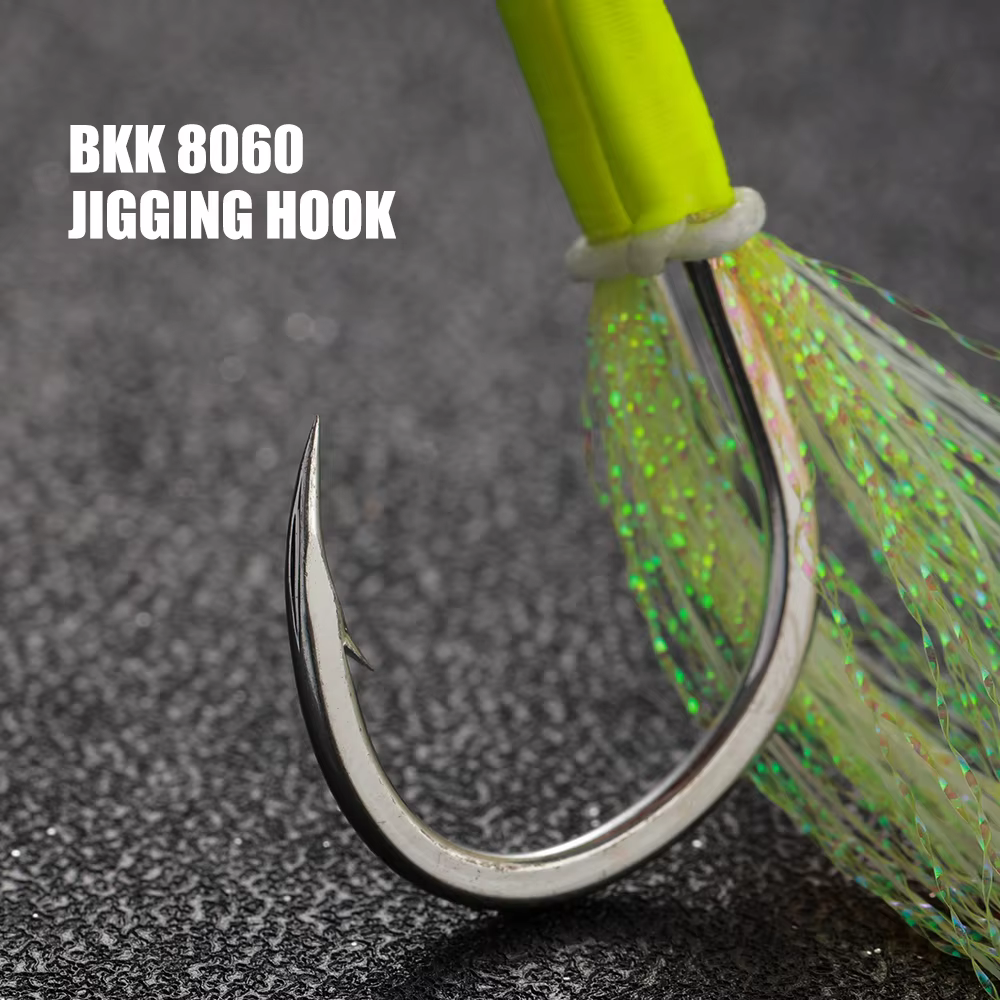 Anzuelos Doble Asistencia Jiggingpro Slow Jigging Marino Fluorescentes - imagen 3