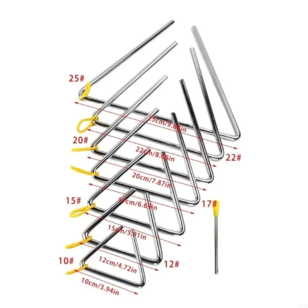 Triángulo Orff de acero inoxidable con empuñadura de goma - imagen 5