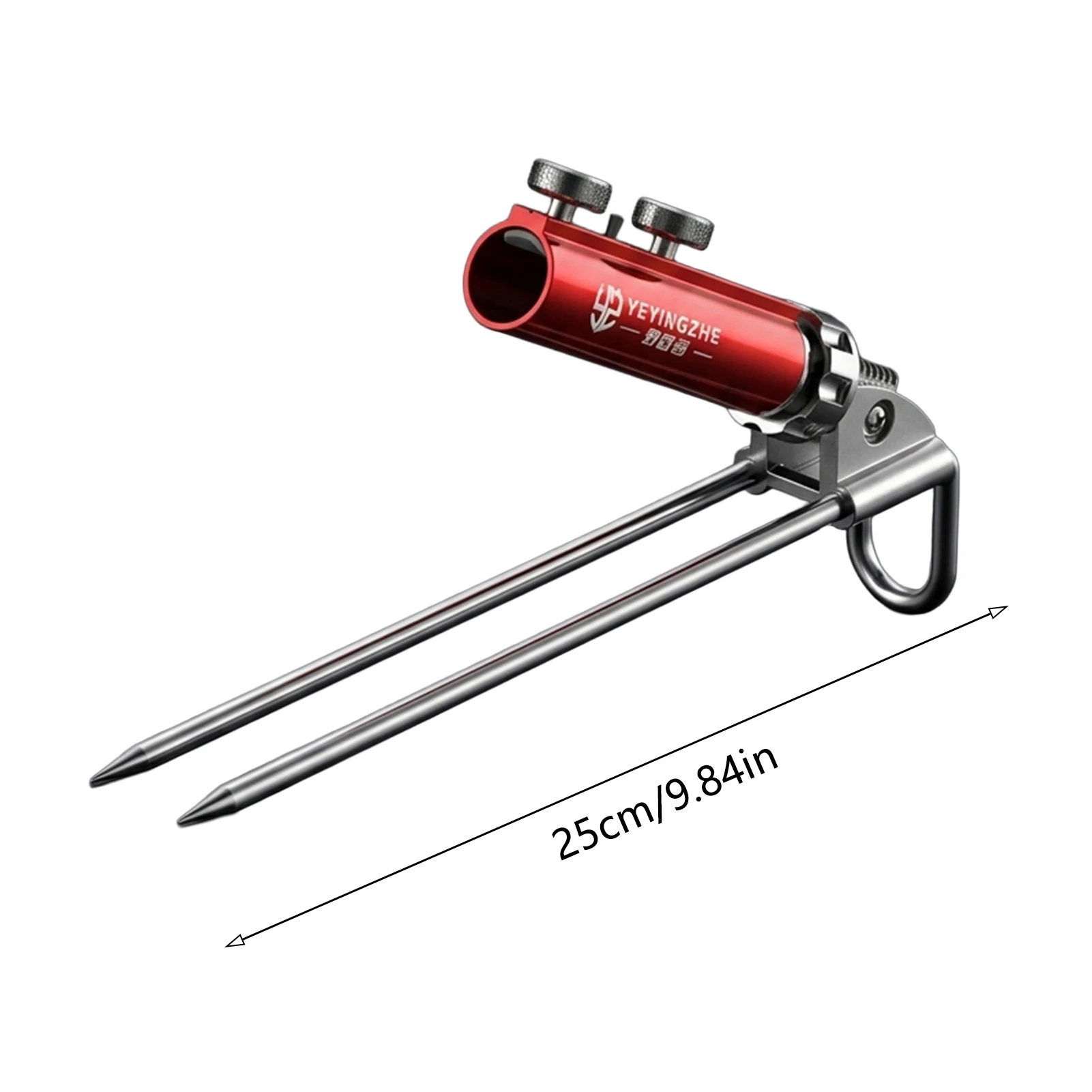Soporte giratorio 360° para caña de pescar con base de espiga - imagen 3