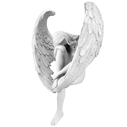 Estatua Ángel de la Redención en Resina – Adorno Religioso para Hogar y Jardín