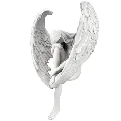 Estatua Ángel de la Redención en Resina – Adorno Religioso para Hogar y Jardín