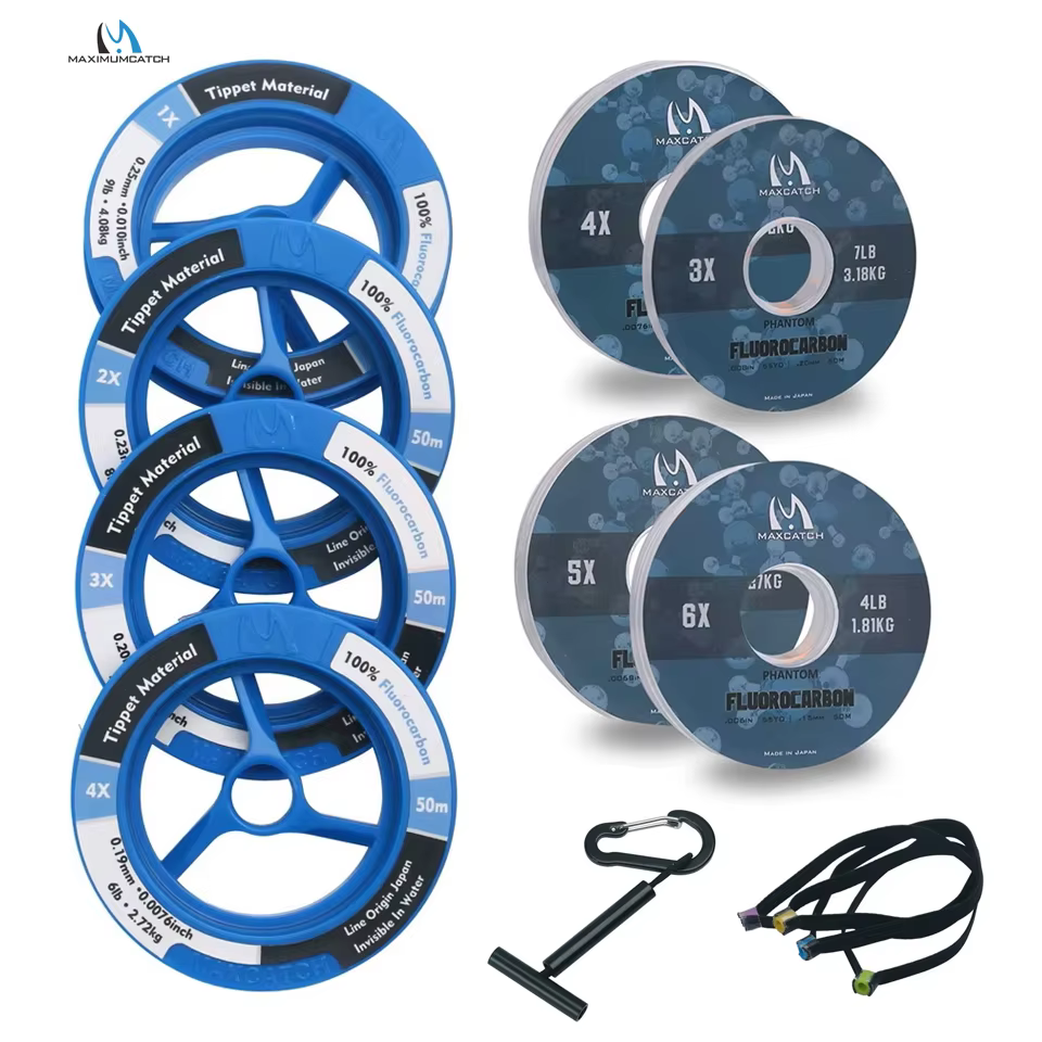 Maximumcatch línea de fluorocarbono con mosca invisible 1X-6X con soporte - imagen 3