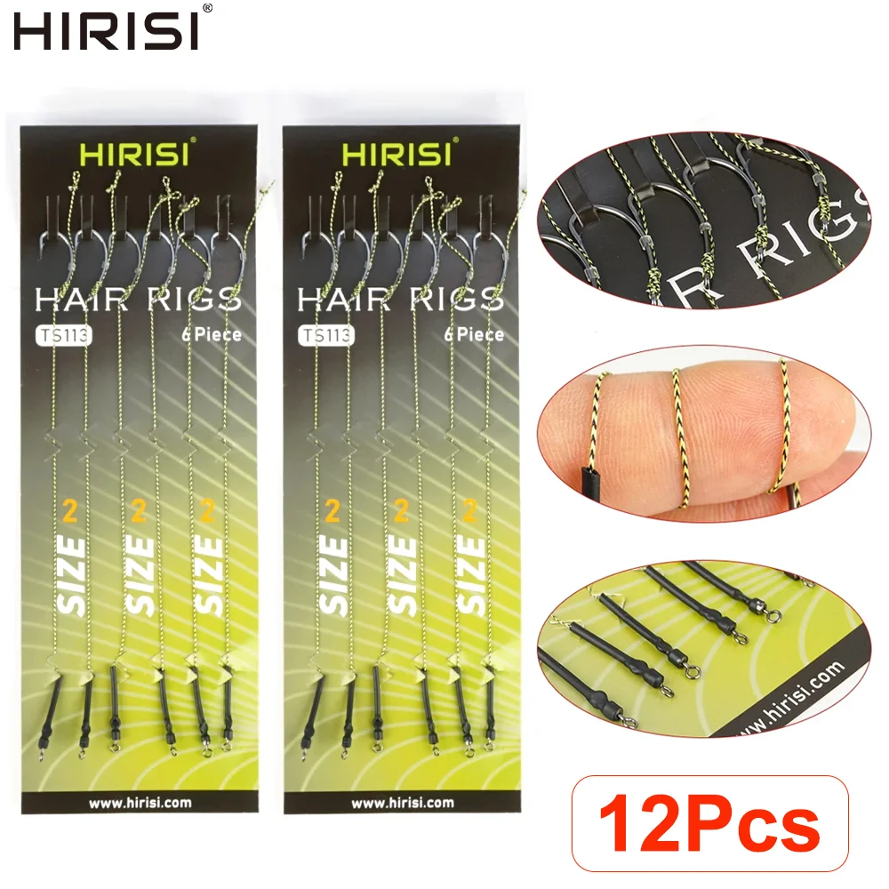 Hirisi TS113 Anzuelos pre-atados para carpa – pesca en poca agua - imagen 5