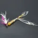 Cuchara giratoria triple WALK FISH con plumas y anzuelo - imagen 5