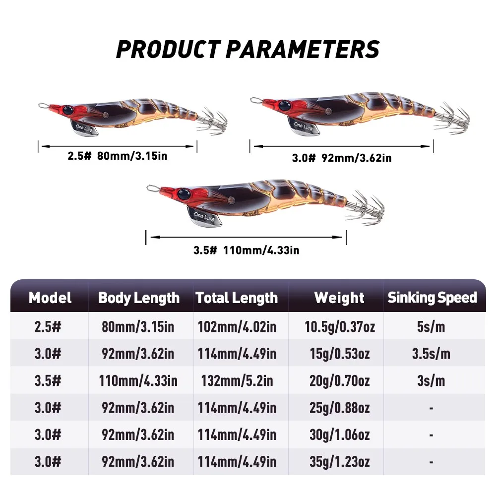 Egi luminiscente Reino 2.5-3.5 – Hundimiento lento para calamar - imagen 5