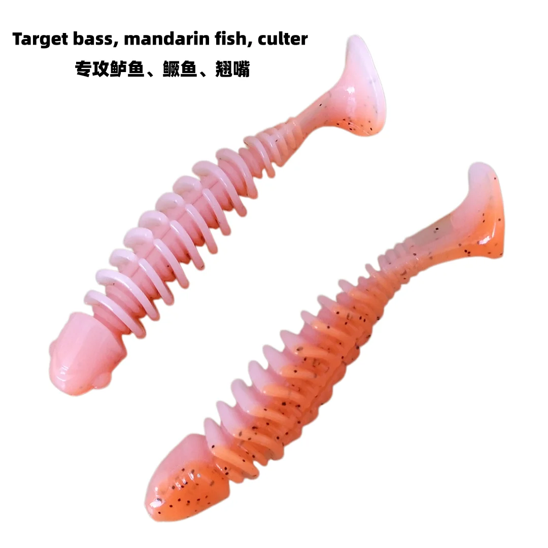 Swolfy 90 stuks 5cm 1.4g Reverse Paddle Tail multicolor