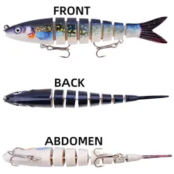 Señuelo Swimbait multiarticulado hundimiento lento para lubina