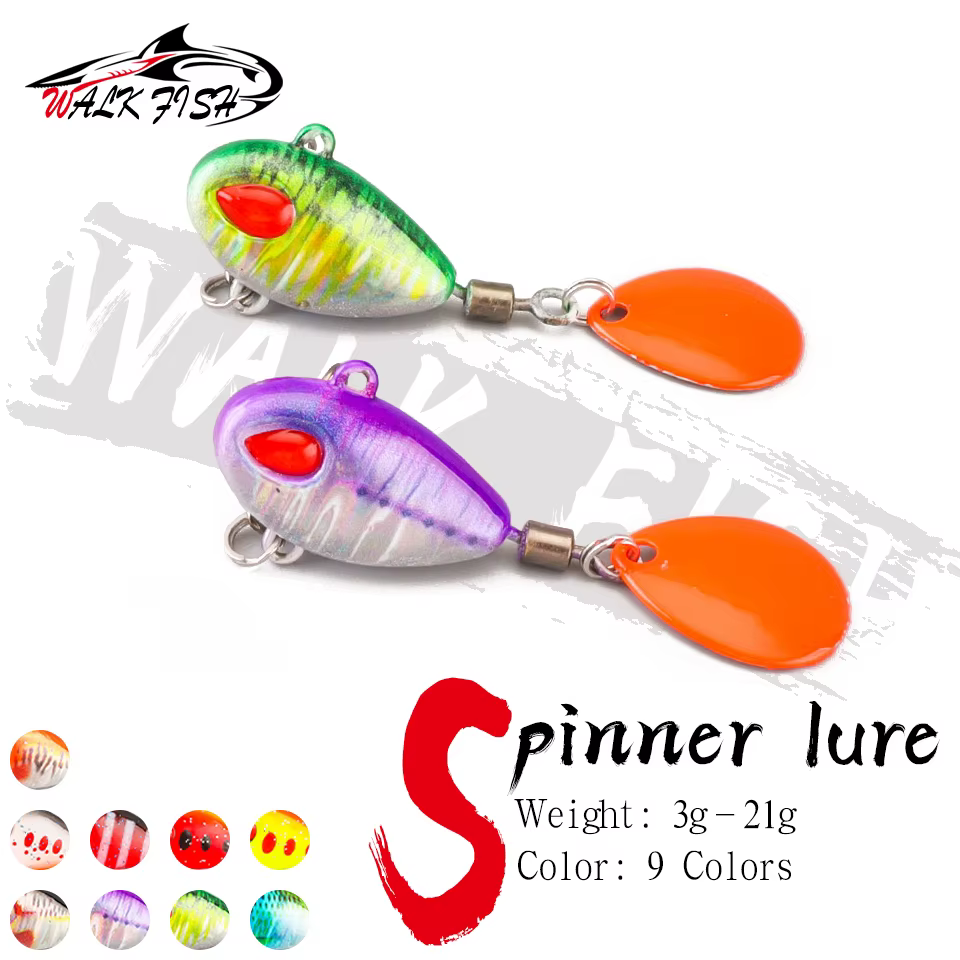 Señuelo Walk Fish VIB - Cuchara metálica vibrante para pesca de lubina