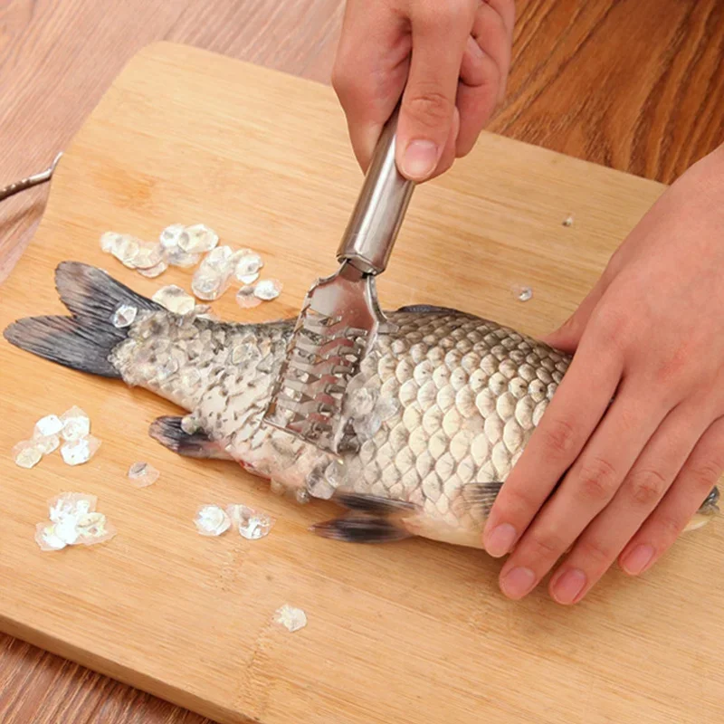 JOOYOO Desescamador de pescado acero inoxidable doble fila - imagen 2