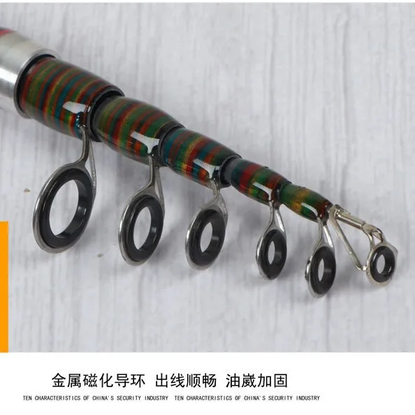 Primer plano del carbono y las anillas de la caña