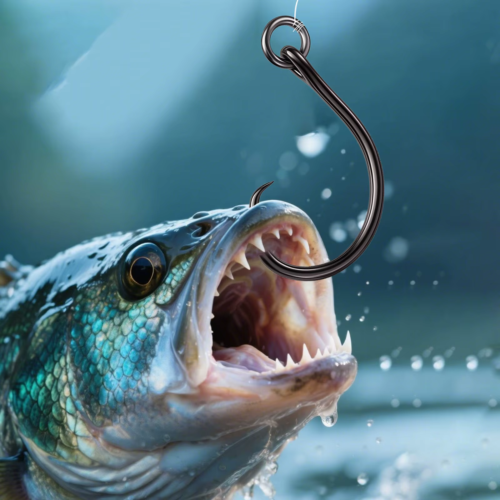 Anzuelos circulares con ojo anillado para bagre y pesca salada - imagen 5