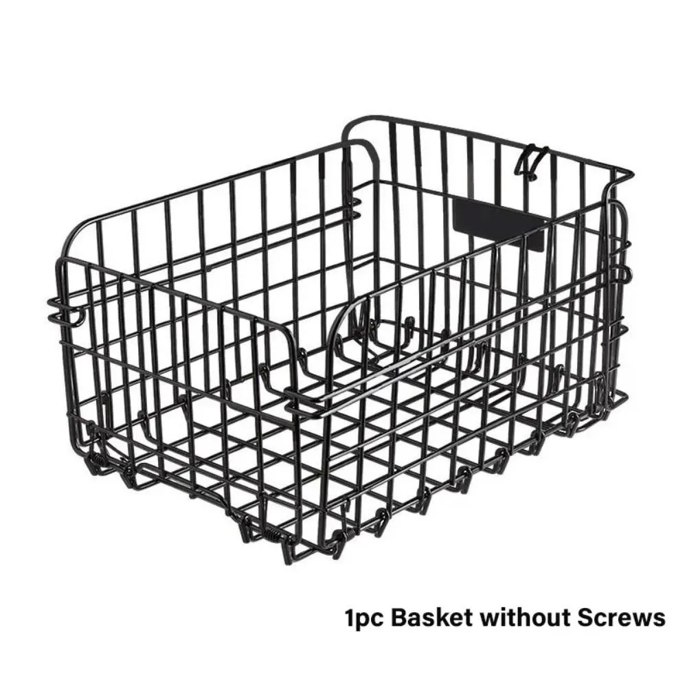 Cesta trasera plegable de gran capacidad para bicicleta MTB, metal - imagen 5