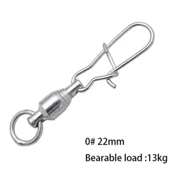 OUTKIT Giratorios de pesca con rodamientos broche plateado, inoxidable