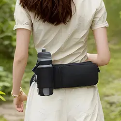 Riñonera deportiva ajustable con espacio para botella de agua